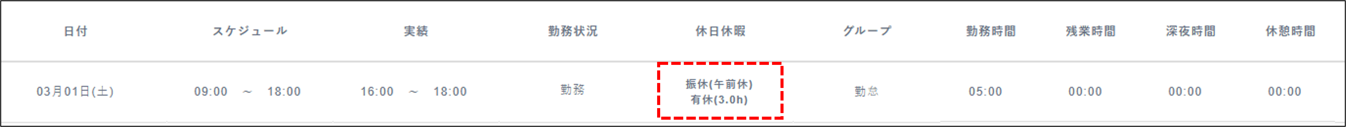 半休時間休_1日に有休振休取得_勤務情報画面.png